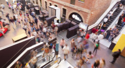 People in a shopping mall in Melbourne, Australia